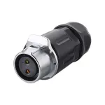 Jungtis Alcasa IC01-20P202 S1 Power 2 kontaktų juoda