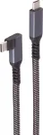 ShiverPeaks BASIC-S USB-C įkrovimo laidas, 3.2, 90&deg;, 100W PD, tekstilė, 1m (BS14-75014)