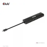 CLUB3D USB Gen1 Type-C, 6-in-1 Hub su HDMI 8K30Hz, 2xUSB Type-A, RJ45 ir 2xUSB Type-C, duomenims ir PD įkrovimui 100 W