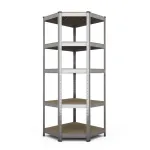 Lentynynas RACK BUDGET RANGULAR 180X90X45CM &ndash; 5 lentynų, pilka, bevaržtis surinkimas