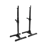 REBEL ACTIVE Reguliuojamas &scaron;tangos stovas / pritūpimų stovas &ndash; 200 kg talpa, 10 auk&scaron;čio lygių, juoda/raudona