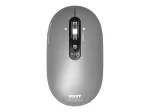 PORT Designs PORT Connect Professional PURE belaidė įkraunama pelė &ndash; optinė, 4 mygtukai, 2,4 GHz, Bluetooth, USB imtuvas, juoda