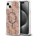 Guess GUHMP15MHGCUSTGW GCube Hardcase, skirta iPhone 15 Plus / 14 Plus 6,7 inch, ruda, IML, MagSafe
