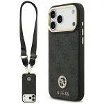 Guess 4G Strass Logo & Big Strap Metal Buttons MagSafe Case iPhone 17 Pro Max Juoda