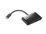 Lenovo Select GX91L84354 USB-C &scaron;akotuvas, 4 jungtys, USB 3.0, juodos spalvos