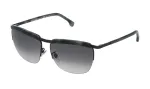 LOZZA SL2282M590531 Unisex stačiakampiai akiniai nuo saulės Havana acetato rėmeliu, pilki polikarbonato lę&scaron;iai, UV400, 59 mm