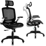 MOZOS ERGO-C Premium ergonominė biuro kėdė su tinkliniu atlo&scaron;u, juoda