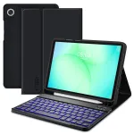 Tech-Protect SC PEN + KB dėklas su klaviatūra, skirta Samsung Galaxy Tab A9 / A11 8.7 inch X110 / X115 / X133 / X135, juoda