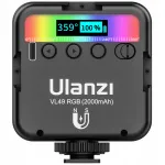 Ulanzi VL49 RGB LED vaizdo &scaron;viesa, 2500K-9000K, 6W, 2000mAh