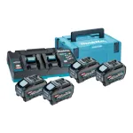 &bdquo;Makita Power Source Kit Li 40V max. 5Ah&ldquo; &ndash; 2 akumuliatoriai ir greitasis įkroviklis XGT įrankių serijai