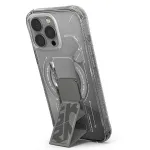 SKINARMA Helio Dėklas, skirtas iPhone 16 Pro Max 6,9 colio, magnetinis įkrovimas + rankenos stovas, titano spalvos