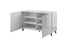 Cama Komoda 2D REJA baltas blizgus/baltas blizgus