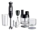 Braun MultiQuick 5 Pro MQ55755M rankinis mai&scaron;ytuvas 1000 W, 25+1 greitis, metalinė kojelė, ąsotis, plakiklis, juodos spalvos
