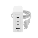 mophie Speedport 120 sieninis adapteris USB-C PD 120W GaN baltas EU (3xUSB-C + 1xUSB-A)