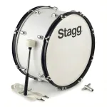 Stagg MABD-2010 20 inch mar&scaron;inis bosinis būgnas su ne&scaron;imo sistema ir plaktuku, baltas