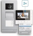 ABB Welcome Basic 2 laidų vaizdo domofono rinkinys dviejų &scaron;eimų namui, 4,3 colio monitorius, baltas