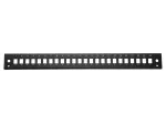 EQUIP 19 inch Patch Panel 24x LC-Duplex SC-Simplex, plieninis, juodas - 1U stovo modulis