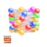 LogiLink WiFi Smart Globe Fairy String Light 3m, Tuya suderinamas, RGB + &scaron;ilta balta, IP44, 20 LED
