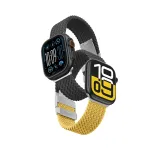 AMAZINGTHING Blend Band 2 vnt. dirželių rinkinys, skirtas Apple Watch 45/46/49mm - geltona-juoda ir juoda