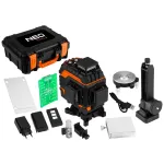 NEO TOOLS 75-141 3D lazerinis nivelyras, 16 linijų, žalia linija, dėklas, taikinio plok&scaron;telė, magnetinis laikiklis, įkroviklis