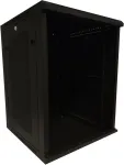 DSIT 15U 19 inch sieninis serverių spintos kabinetas su stiklo durimis ir perforuotais &scaron;onais 600x600x770 mm