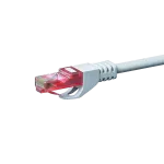 DSIT CAT6 tinklo jungiamasis laidas, U/UTP, 1,5 m, baltas, 100% varis