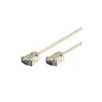 Wentronic Goobay D-SUB RS-232 prailginimo kabelis, 9 kontaktų, vyri&scaron;kas&ndash;moteri&scaron;kas, pilkas, 5 m, 50225