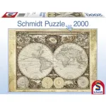Dėlionė Schmidt Spiele 58178 &ndash; 2000 dalių žemėlapio tema