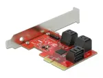 DeLOCK 6 prievadų SATA PCI Express x4 kortelė Low Profile