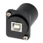 EXSYS EX-49157 D-Type USB 2.0 skydelio montavimo adapteris, USB-B (moteri&scaron;kas) į USB-A (moteri&scaron;kas)