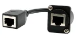 EXSYS EX-49160 D-Type skydinio montavimo RJ45 moteri&scaron;kas-moteri&scaron;kas sujungėjas, CAT.5e, 20 cm, ekranuotas, juodas