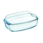PYREX Stiklinė talpa su dangteliu 4,5L stačiakampė Essentials 33x20x14cm