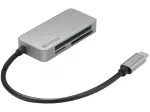 Sandberg USB-C Multi Card Reader Pro, CF, MMC, MicroSD, SD, SDHC, SDXC, xD, juodas, USB 3.2 Gen 1 Type-C, 1 vnt., 82 mm, 23 mm