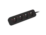 Lanberg PS0-04E-0150-BK ilgintuvas 4 ki&scaron;tukiniai lizdai, 1,5 m, juodas
