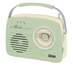 Stalinis radijo imtuvas Eltra LUIZA RETRO SP-11 su MP3, USB ir SD kortelių palaikymu, mėtų spalvos