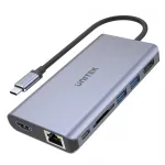 USB-C stotelė UNITEK uHUB S7 pilka