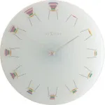NeXtime klok 8809 Kėdė, &Oslash;30 cm, Sieninis, Baltas / Daugiaspalvis