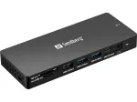 Sandberg 136-61 USB-C 13-in-1 Pro prijungimo stotis, 2x HDMI, DisplayPort, 3x USB 3.0, RJ45 1GbE, 100W PD