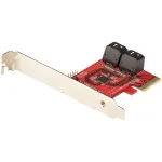 StarTech.com SATA PCIe kortelė &ndash; 4 prievadų PCIe SATA plėtimosi kortelė &ndash; 6Gbps &ndash; žemo profilio laikiklis &ndash; sukrauti SATA lizdai &ndash; ASM1164 be RAID &ndash; PCI Express į SATA keitiklis