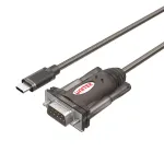 Unitek Y-1105K adapteris i&scaron; USB-C į RS-232, 1,5 m, juodas