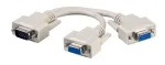 Microconnect MONG2H VGA Y skirstytuvas 1 į 2, pasyvus, HD-15 (ki&scaron;tukas) į 2x HD-15 (lizdas), 0,3 m