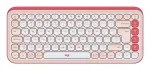 Logitech POP Icon Keys belaidė Bluetooth klaviatūra (QWERTY, JAV tarptautinė), rožinės spalvos