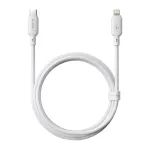 USB Type-C į Lightning krovimo laidas Baseus Silky Series 20W 2m Moon White