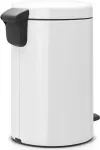 Brabantia &scaron;iuk&scaron;lių dėžė su pedalais Newicon 12.0 L balta