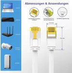 Tinklo jungiamasis kabelis helos 205250 RJ-45, 5 m, vyri&scaron;kas-į-vyri&scaron;ką Ethernet kabelis