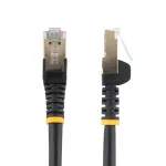 StarTech.com 1m CAT6a Ethernet kabelis - 10 Gigabit ekranuotas RJ45 100W PoE jungiamasis laidas - 10GbE STP tinklo kabelis su įtempimo mažinimu - juodas, individualiai i&scaron;bandytas / laidai UL sertifikuoti / TIA