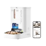 Automatinis ėdalo dalytuvas PETKIT YumShare Dual-hopper 2 su kamera, 5 L talpa, ABS ir 304 nerūdijančiu plienu, baltas