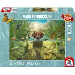 Mark Fredrickson: &scaron;uns meilė - rudas labradoras vėsiame vandenyje, Dėlionė 1000 dalių