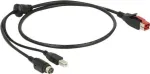 USB kabelis DeLOCK 85487 USB 2.0 1m USB B juodas