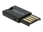 DeLOCK USB 2.0 kortelių skaitytuvas, juodas, MicroSD / MicroSDHC / MicroSDXC, 480 Mbit/s